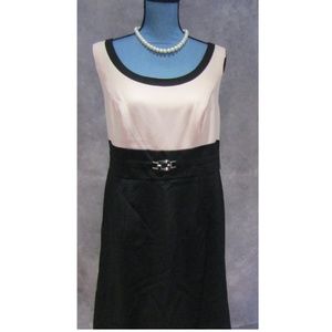 NWT Studio One Pink & Black Sleeveless Dress 14W